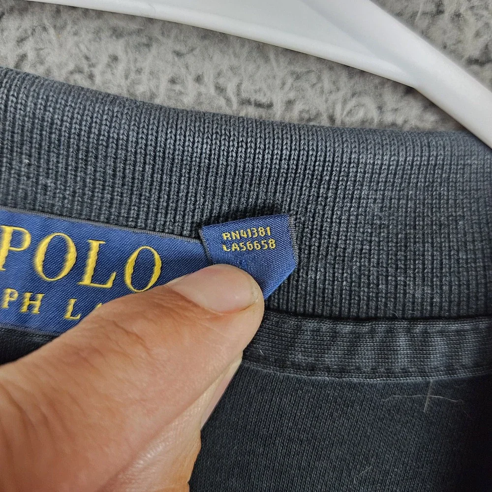 POLO RALPH‎ LAUREN Polo Shirt Mens XL Black Short Sleeve Collared Preppy Casual